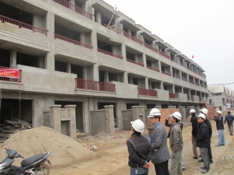 Đoàn kiểm tra tiến độ dự án ngày 20.01.2012